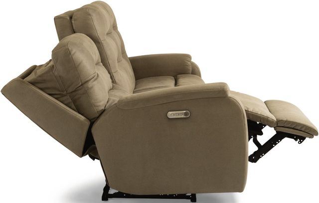 Flexsteel® Arlo Fossil Power Reclining Sofa with Power Headrests and Lumbar-3