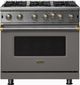 Viking® 5 Series 36" Damascus Gray Pro Style Gas Range-0