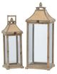 A & B Home Ivona 2-Piece Beige Garden Lantern Set-0