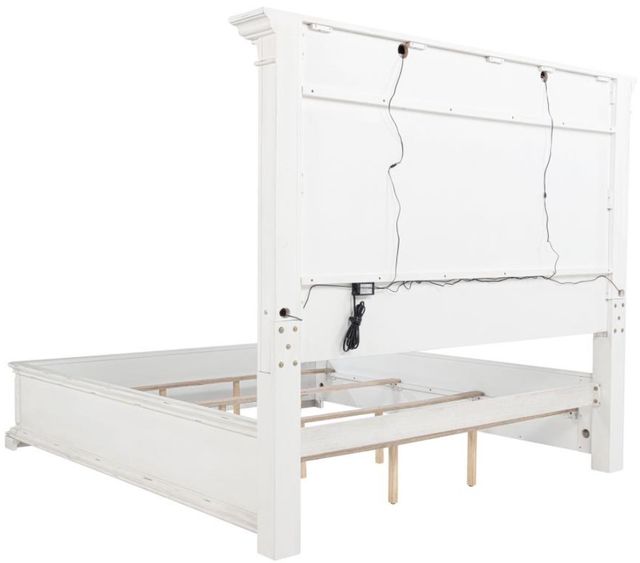 Coaster® McKinney Vintage White Eastern King Panel Bed with LED Lights-3