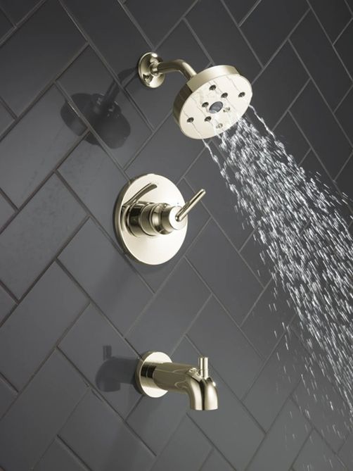 Delta Trinsic® Monitor® 14 Series Polished Nickel H2Okinetic® Single Handle Tub and Shower Trim-3