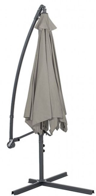 Furniture of America® Glam Graphite Polyester/Steel Outdoor Cantilever Umbrella with LED-2
