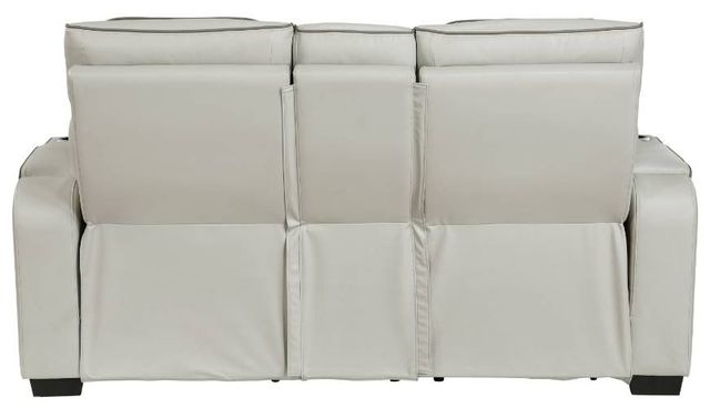 Homelegance® Fairway Taupe Double Power Reclining Loveseat with Center Console-3