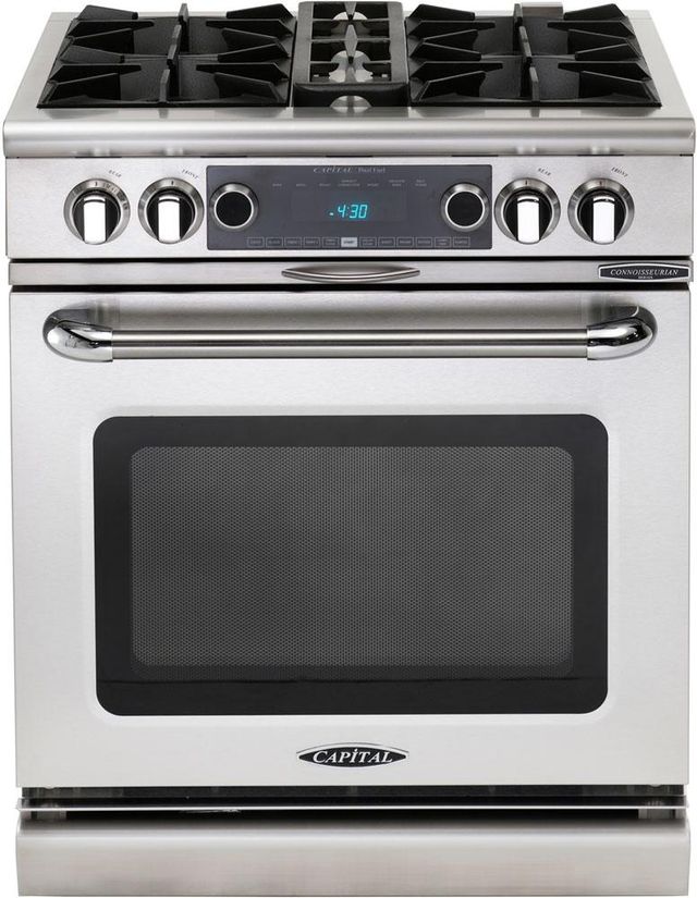 Capital Cooking™ Connoisseurian 30" Stainless Steel Freestanding Dual Fuel Range-0