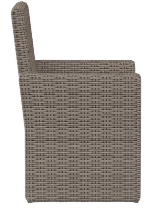 Sunset West Coronado Driftwood Resin Wicker Outdoor Dining Arm Chair with Canvas Flax Cushion-2