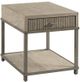 Hammary® West Fork Bailey Aged Taupe End Table with Nickel Base-0