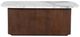 Moe's Home Collection Dash White Calacatta Marble Coffee Table with Brown Mango Base-0