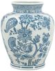 A & B Home Blue/White Ceramic Porcelain Flower Vase-0