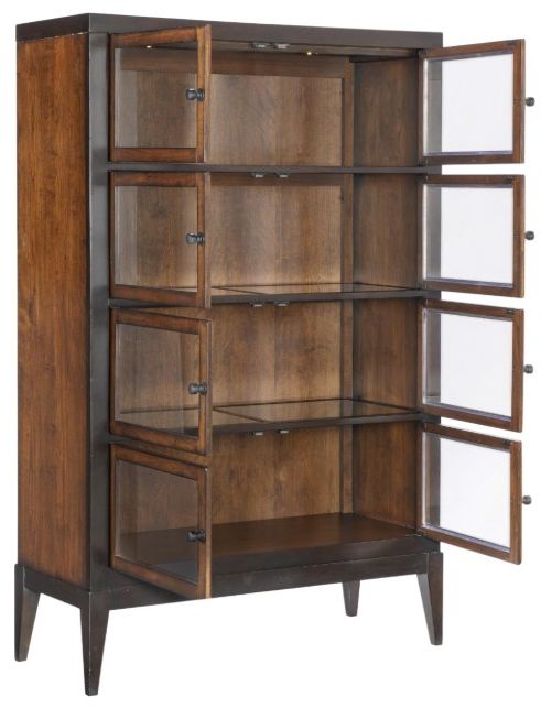 Legacy Classic Fenmore Dark Mocha/Distressed Cherry Display Cabinet-1