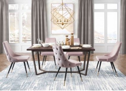 Zuo® Modern Piccolo Pink Dining Chair-2