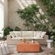 TOV Furniture Mixie Taupe Orange Concrete Indoor/Outdoor Coffee Table-1