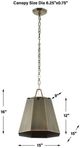 Uttermost® Granada Weathered Brass Pendant-2