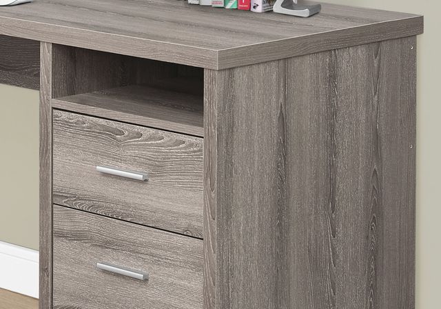 Monarch Specialties Inc. Dark Taupe 80" L Shaped Computer Desk-3