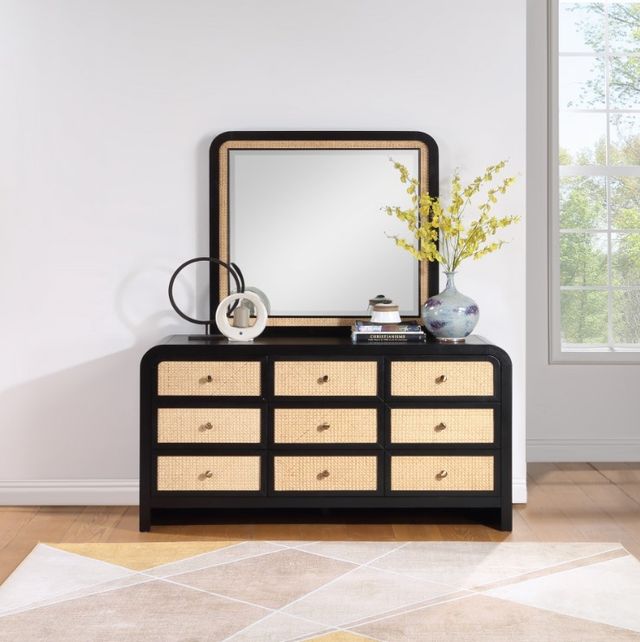 Meridian Furniture Siena Black Mirror-4