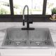 Elkay Crosstown® 3-Piece Polished Satin 33" x 22" x 9" 3-Hole Equal Double Bowl Dual Mount Sink Set-4