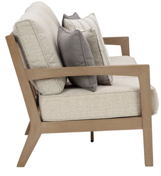 Signature Design by Ashley® Hallow Creek Driftwood Fabric/Resin Outdoor Sofa with Cushion-2