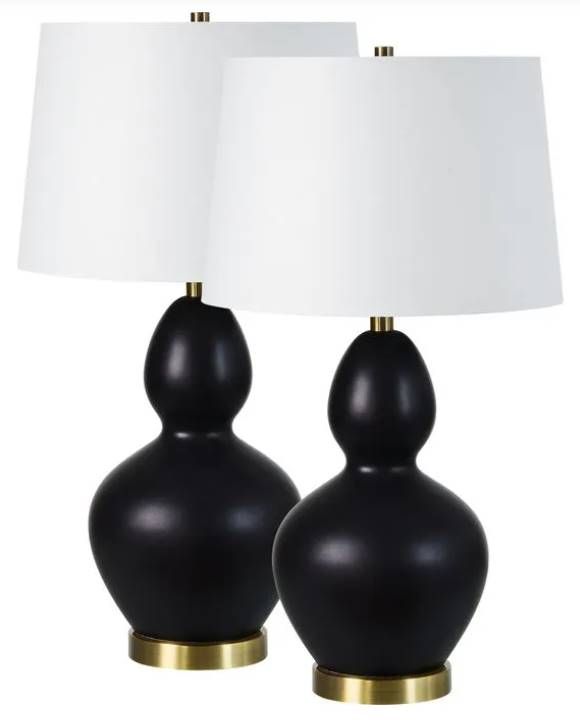 Renwil® Kamilia Black 2-Piece Table Lamp Set-0