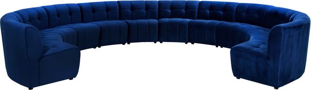 Meridian Furniture Limitless 12-Piece Navy Velvet Modular Sectional-0