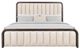 International Furniture Direct Mezquite Black/Glossy Acrylic Queen Upholstered Panel Bed-3
