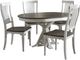 Liberty Furniture Allyson Park 5-Piece Charcoal/Wirebrushed White Pedestal Table Set-0