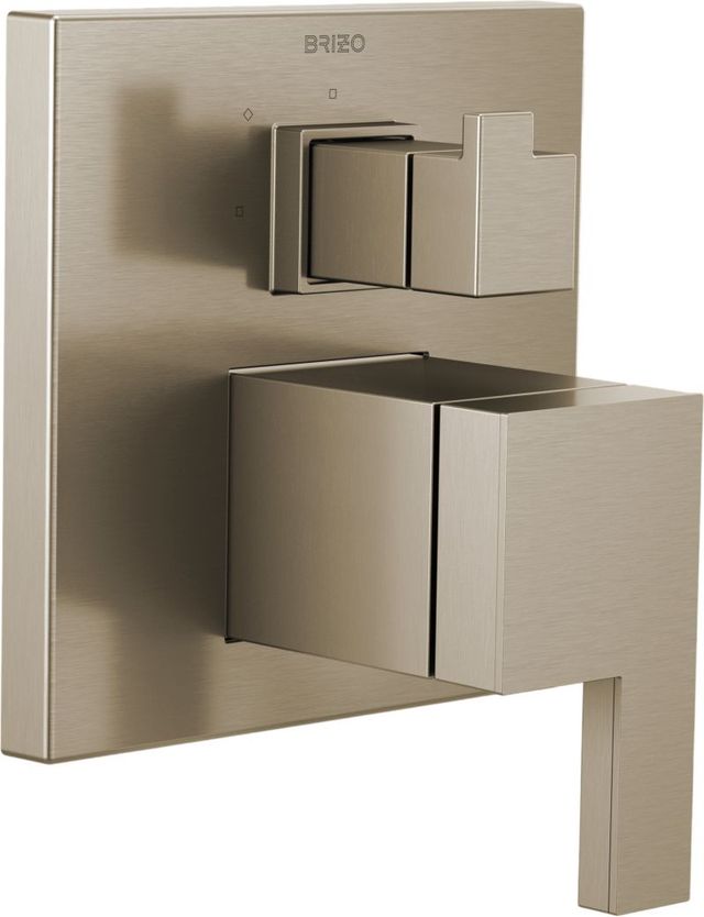 Brizo Siderna® Brilliance® Brushed Nickel Pressure Balance Valve with Integrated 3-Function Diverter Trim-0