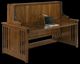 Night & Day Furniture™ Artisan Black Walnut Twin Hidden Cabinet Desk Bed-2