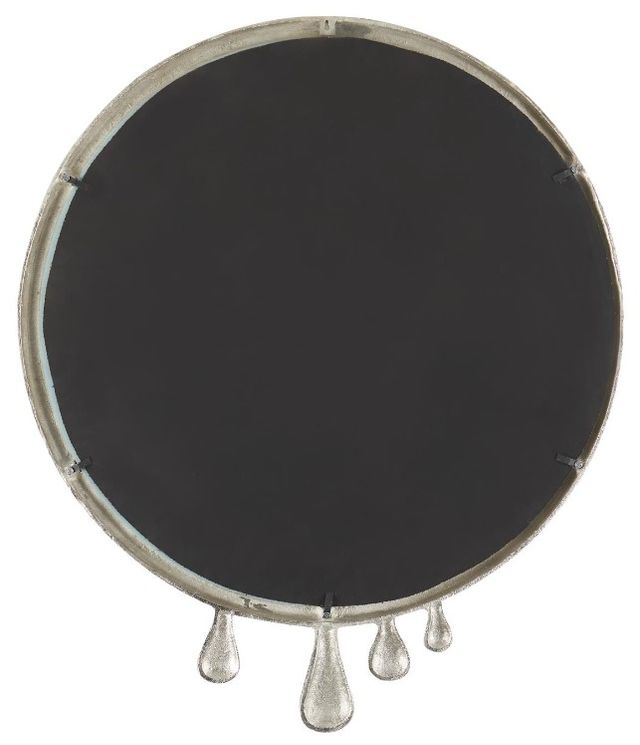 Deco Marche Silver Drip Wall Mirror with Melting Design-2
