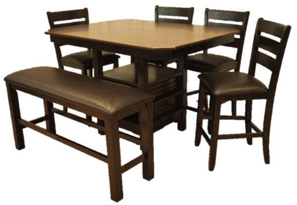 Allwood Furniture Group #113 6 Piece Two Tone Dining Set-0