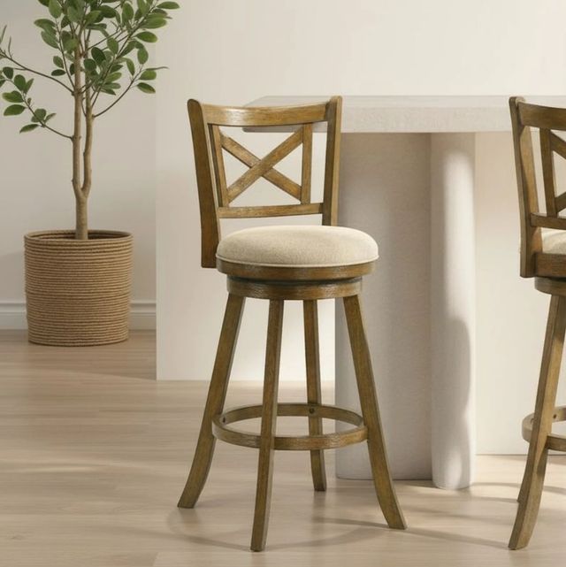Armen Living Kodi Light Scone/Sepia Brown Barstool-1