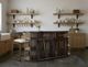 International Furniture Direct Balam Stained Dark Kitchen Island-1