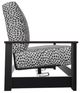 Telescope Casual Leeward Agra Classic/Black Fabric/Polymer Outdoor MGP Cushion Hidden Motion Loveseat with Chestnut Rustic Polymer Arms-2