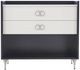 Bernhardt Silhouette Eggshell/Onyx 2-Drawer Nightstand-1