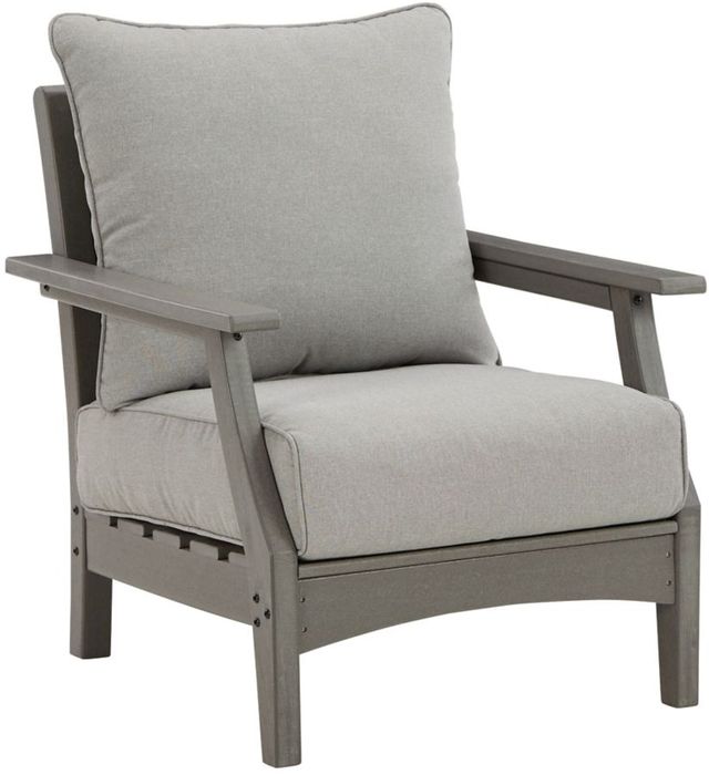 Signature Design by Ashley® Visola 4-Piece Gray Outdoor Conversation Set-2