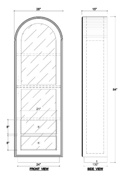 Bramble Customizable Vannes Display Cabinet-1