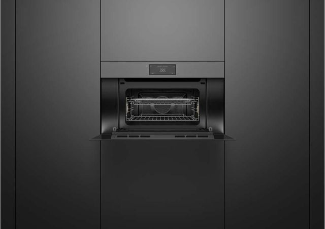 Fisher & Paykel Series 9 Minimal 30" Grey Glass Compact Convection Speed Oven-3