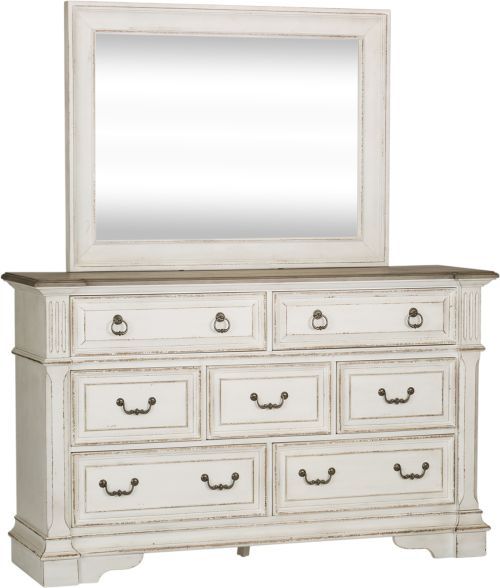 Liberty Furniture Abbey Park 3-Piece Antique White King Panel Bed Set-3