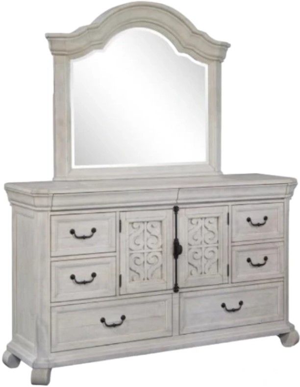 Magnussen Home® Bronwyn Brown Dresser and Shaped Mirror-0