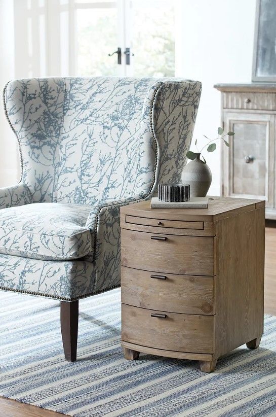 Hammary® Driftwood Bowfront Driftwood Chairside Table-1