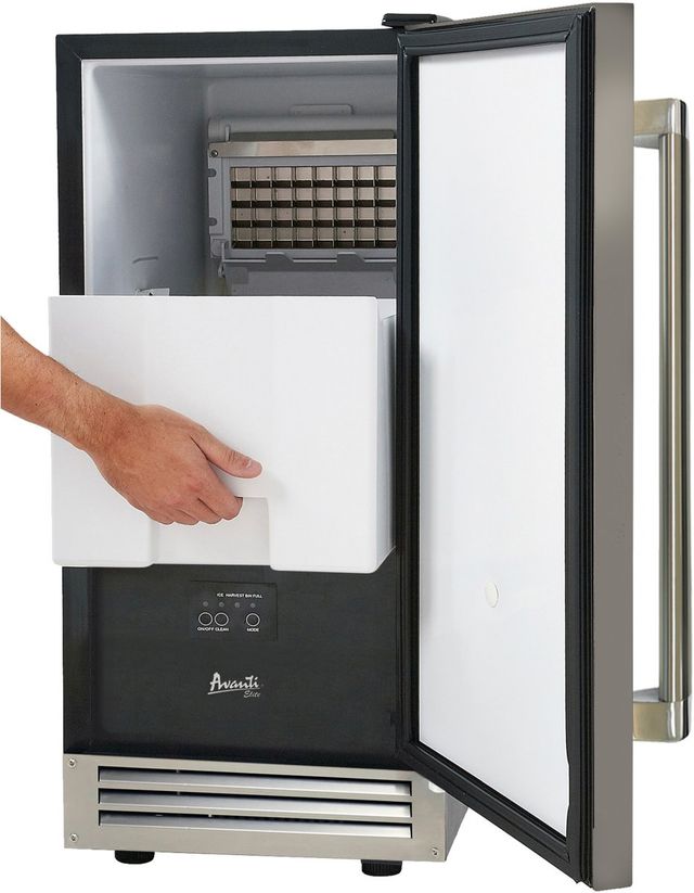 Avanti® Elite Series 15" 49 lb. Stainless Steel Ice Maker-2
