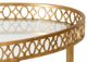 Wildwood Lamps Manor House Glass Top Cocktail Table with Antique Gold Leaf Base-1
