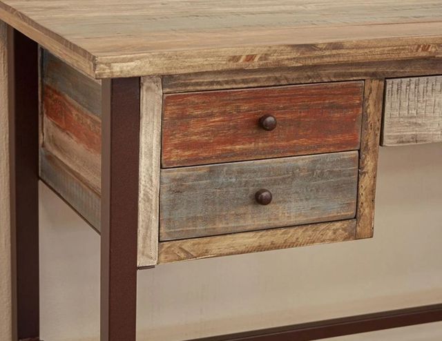 International Furniture Direct Antique Bronze/Brown Desk-2