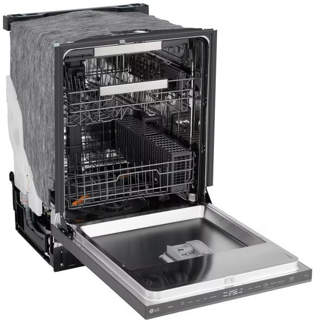 LG FlushFit™ 24" Black Stainless Steel Top Control Built-In Dishwasher with QuadWash® Pro-3