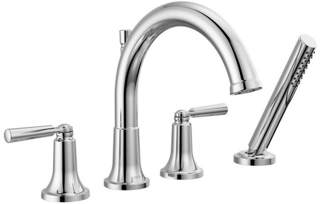 Delta Saylor® Chrome Roman Tub Trim with Hand Shower-0