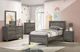 Elements International Sami Gray Upholstered Twin Panel Bed-1
