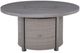 Signature Design by Ashley® Dillon Beach Gray Aluminum/Wicker Outdoor Round Fire Pit Table-2