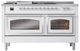 Ilve® Nostalgie II Noblesse 60'' Custom RAL Color Pro Style Dual Fuel Range with Chrome Trim-1