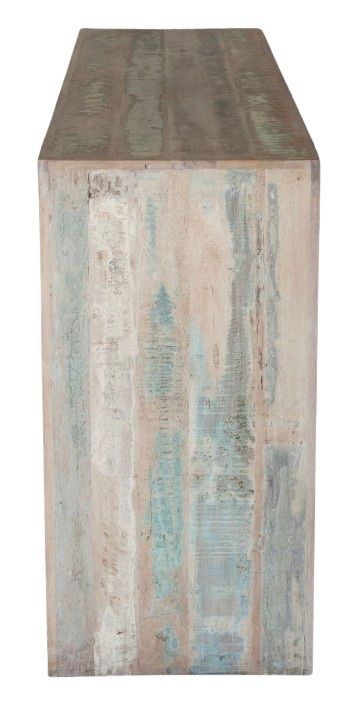 Home Trends & Design Ibiza Vintage Teal Sofa Console Table-2