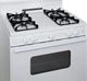 Premier 30" White Freestanding Gas Range with 4 Sealed Burners-1