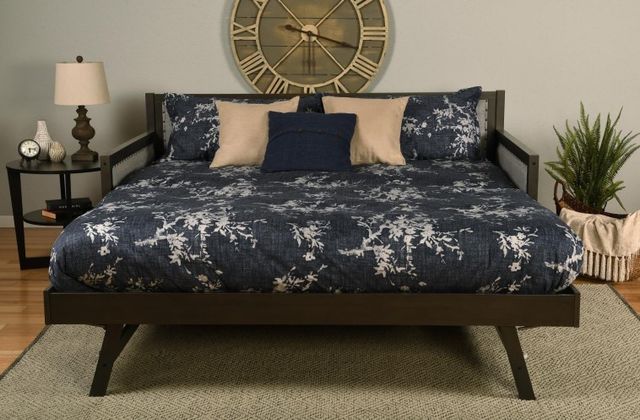 Kodiak Furniture Sloane Canton Black Black/Graystone Twin Pop Up Trundle Daybed with Mattress-1