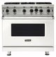 Viking® 5 Series 36" Pure White Pro Style Natural Gas Range-0